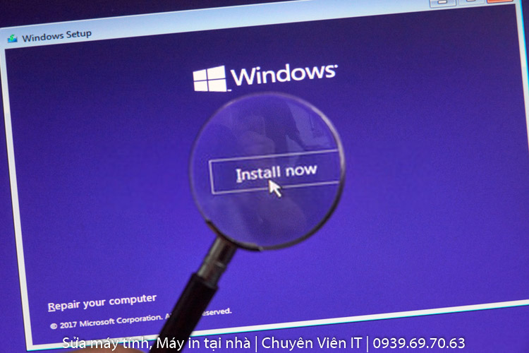 cài đặt windows máy tính và laptop tận nơi
