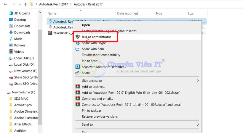 Khởi chạy file Setup.