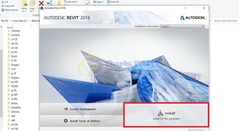 Nhấn Install