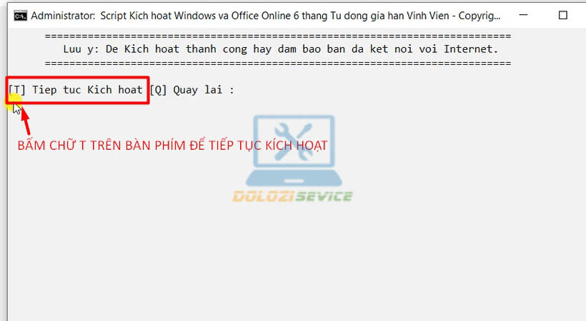 Nhấn chữ T