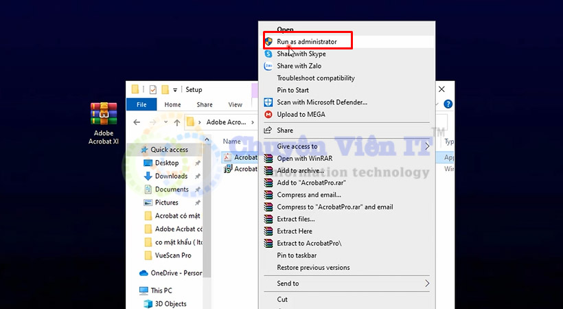Khởi chạy file cài đặt.