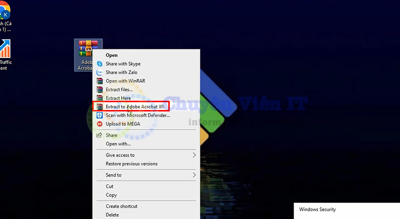 Giải nén file cài đặt Adobe Acrobat XI.