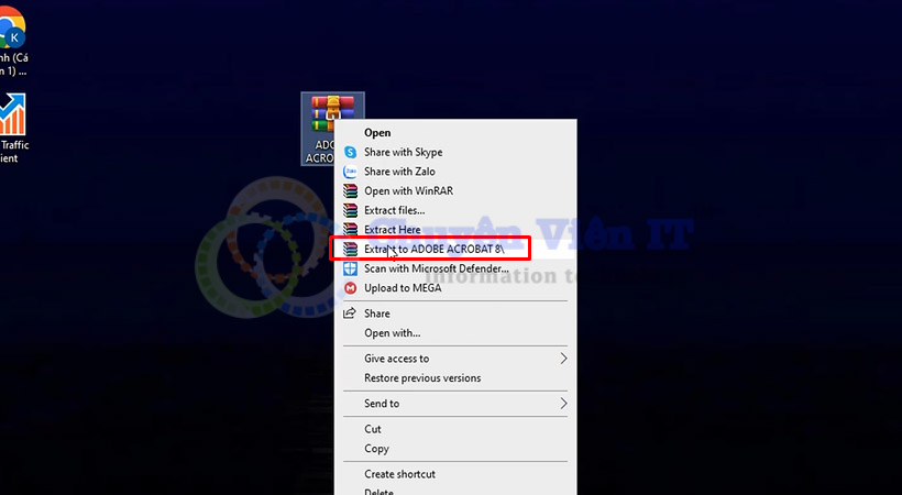 Giải nén file cài đặt Adobe Acrobat 8.