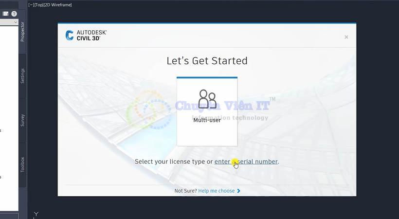 Chọn Enter Serial Number