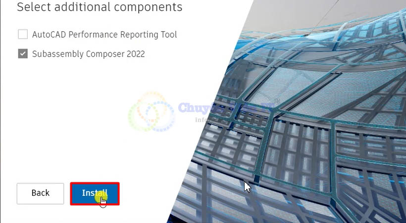 Chọn Install