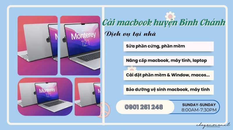 Dịch vụ cài macbook huyện bình chánh tại nhà