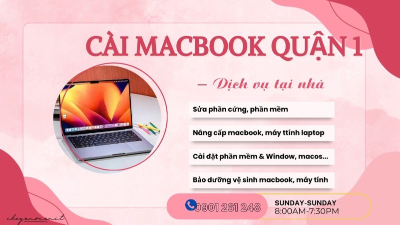 Dịch vụ cài macbook quận 1 tại nhà
