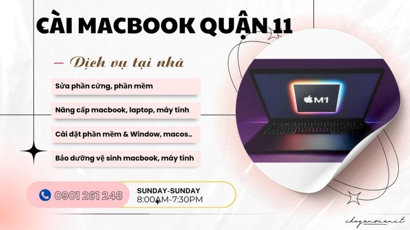 Dịch vụ cài macbook quận 11 tại nhà