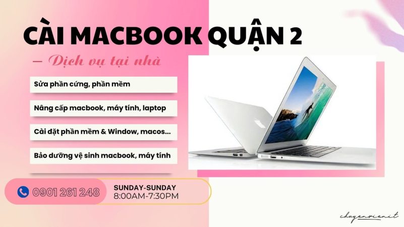 Dịch vụ cài macbook quận 2 tại nhà