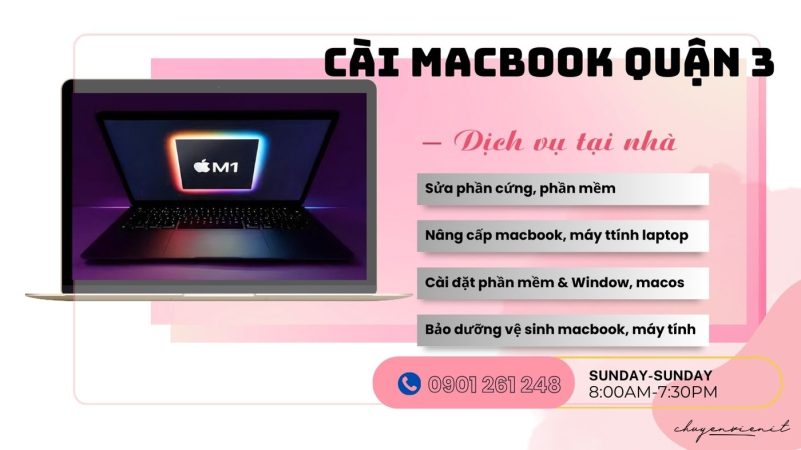 Dịch vụ cài macbook quận 3 tại nhà