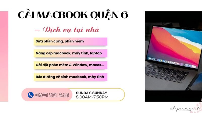 Dịch vụ cài macbook quận 6 tại nhà