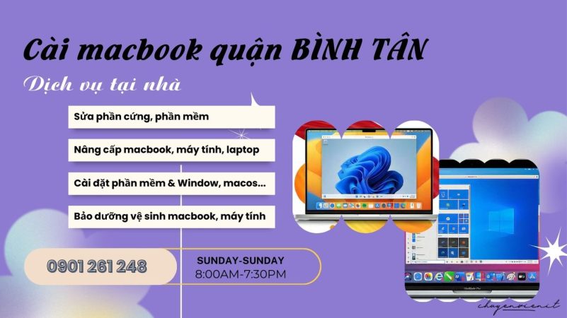 Dịch vụ cài macbook quận bình tân tại nhà