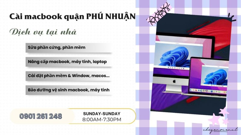 Dịch vụ cài macbook quận phú nhuận tại nhà