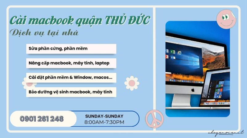 Dịch vụ cài macbook quận thủ đức tại nhà