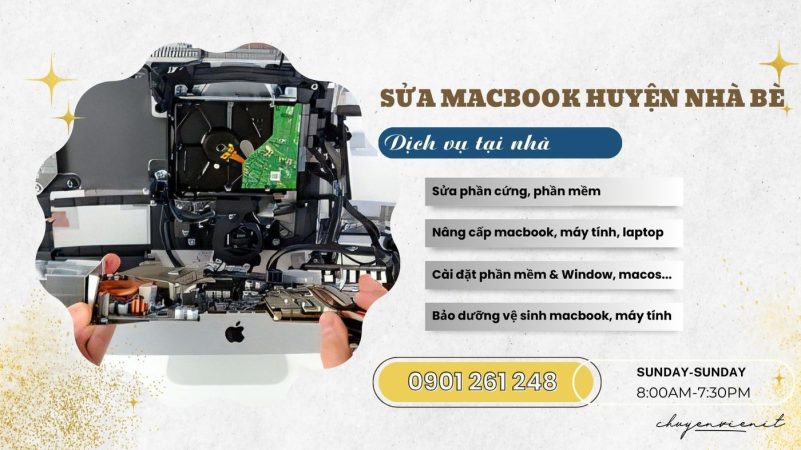 Dịch vụ sửa macbook huyện nhà bè tại nhà