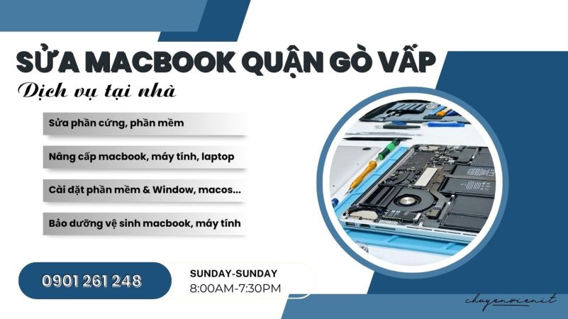 Dịch vụ sửa macbook quận gò vấp tại nhà