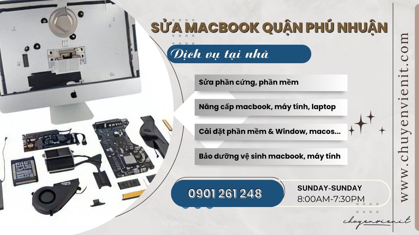 Dịch vụ sửa macbook quận phú nhuận tại nhà
