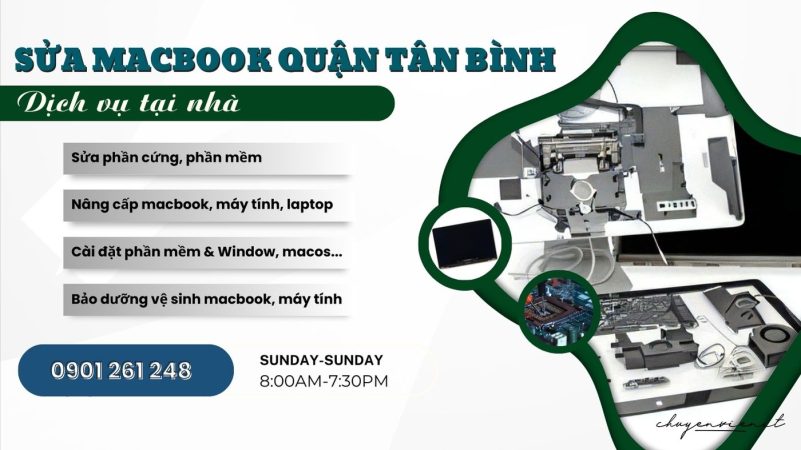 Dịch vụ sửa macbook quận tân bình tại nhà