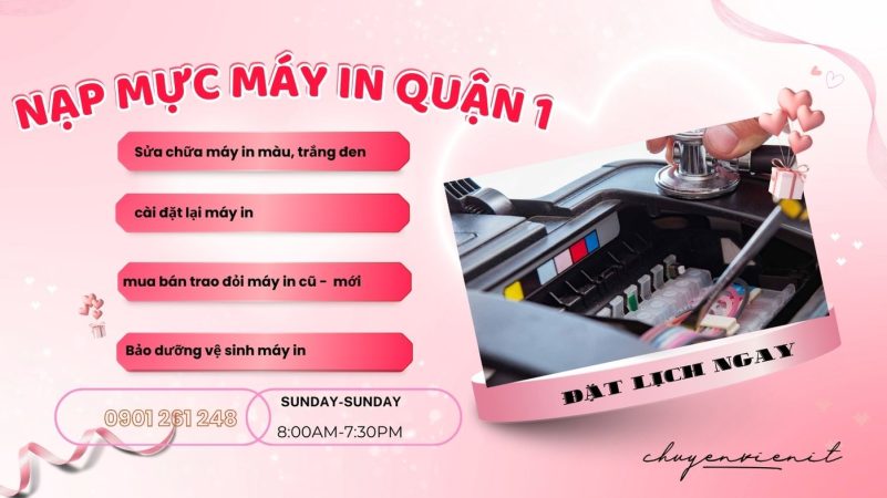 Dịch vụ nạp mực máy in quận 1