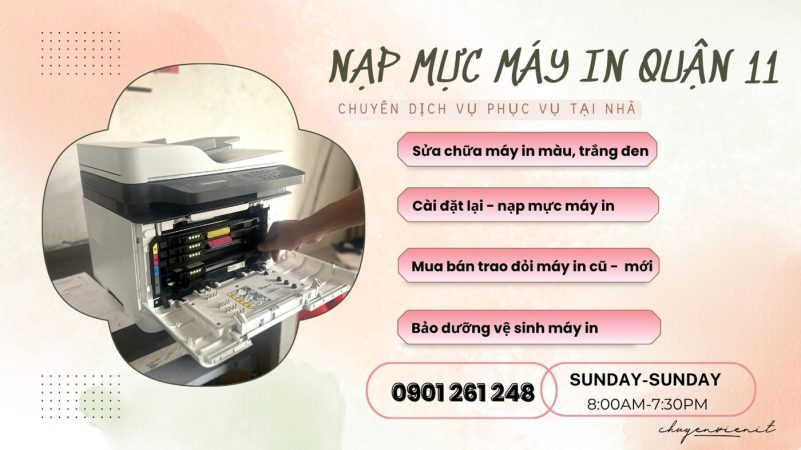 Dịch vụ nạp mực máy in quận 11