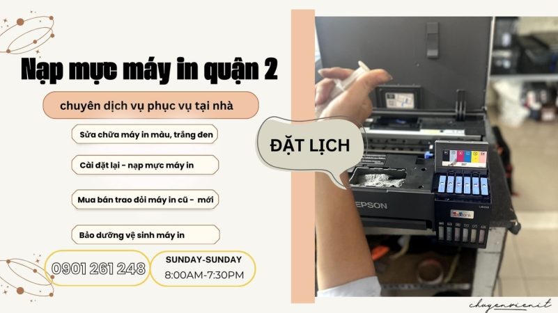 Dịch vụ nạp mực máy in quận 2