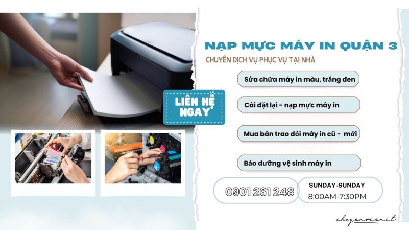 Dịch vụ nạp mực máy in quận 3