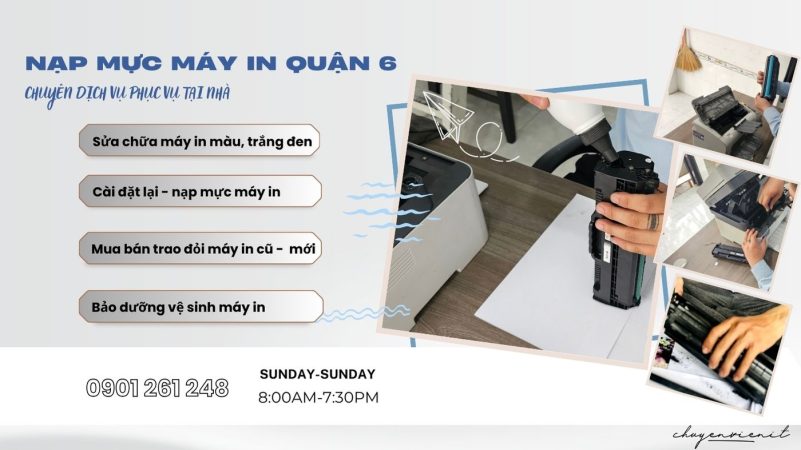 Dịch vụ nạp mực máy in quận 6