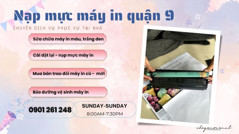 Dịch vụ nạp mực máy in quận 9