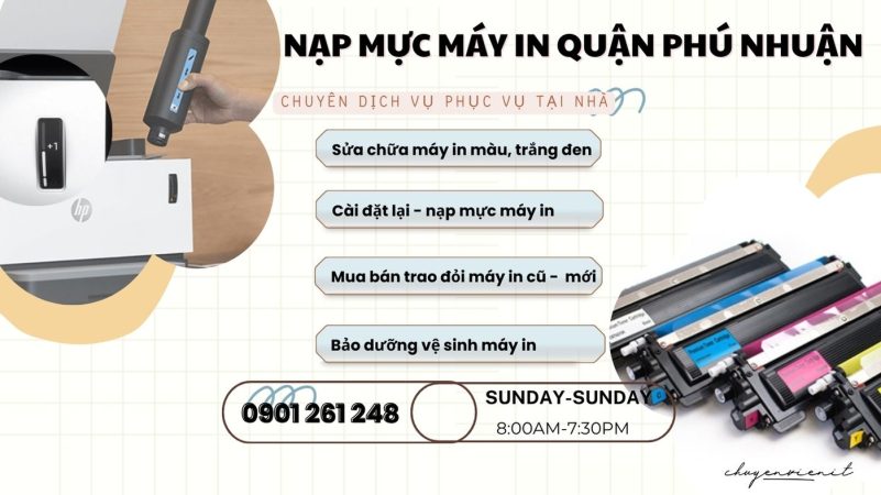 Dịch vụ nạp mực máy in quận phú nhuận