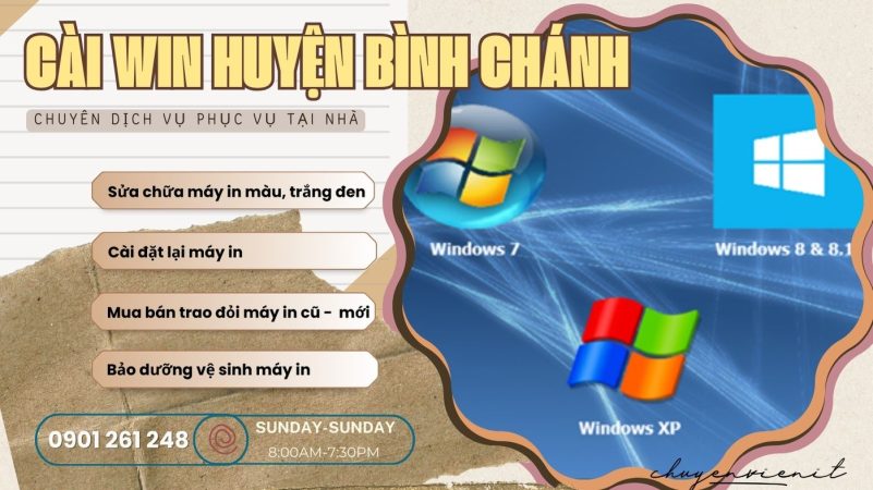Dịch vụ cài win huyện bình chánh