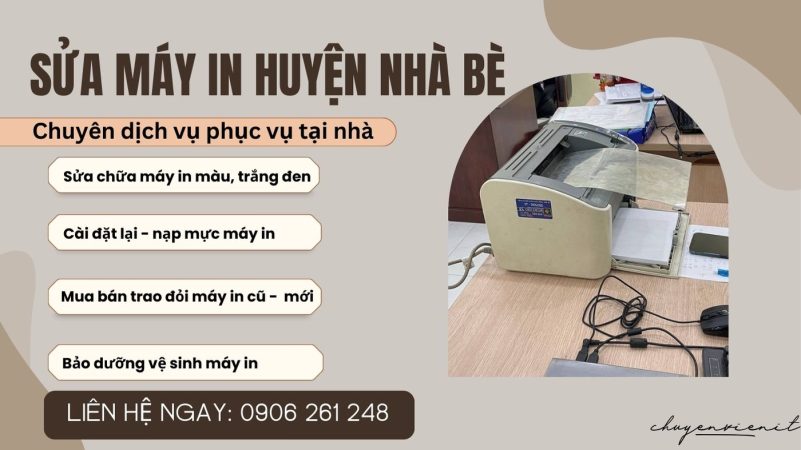 Dịch vụ sửa máy in huyện nhà bè tại nhà