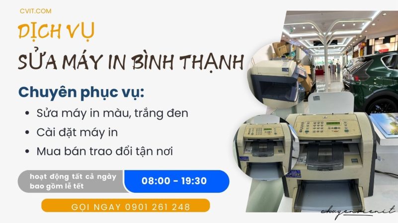 Dịch vụ sửa máy in quận bình thạnh tại nhà