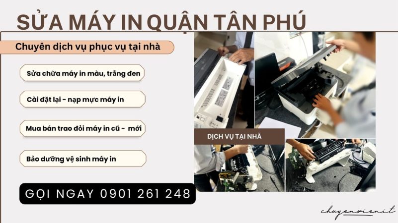 Dịch vụ sửa máy in quận tân phú tại nhà