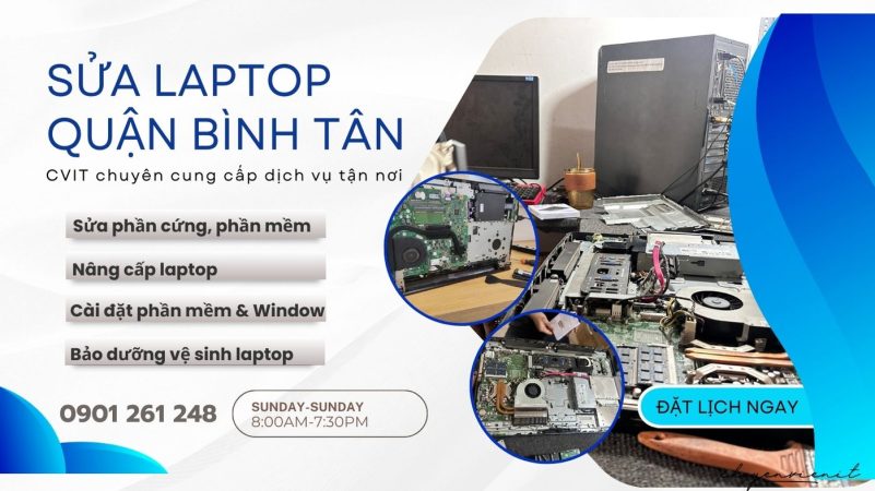 Dịch vụ sửa laptop quận bình tân