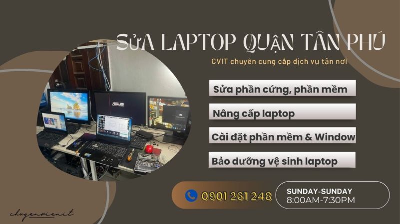 Dịch vụ sửa laptop quận tân phú