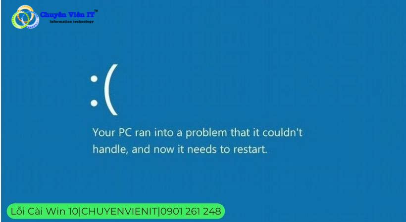 lỗi khi cài win 10